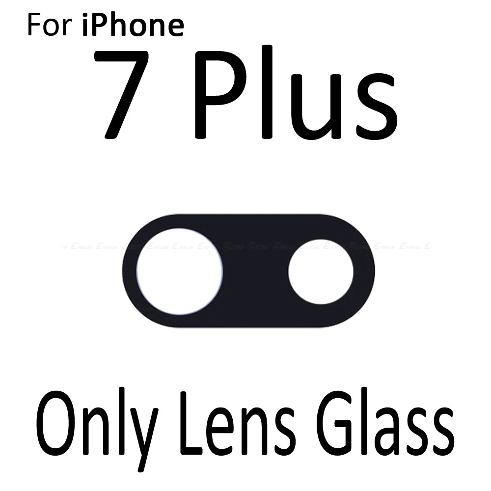 Новая задняя камера стеклянная крышка с кольцом для объектива с рамкой держатель для iPhone X 7 8 Plus запасные части - Цвет: Only Lens For 7 Plus