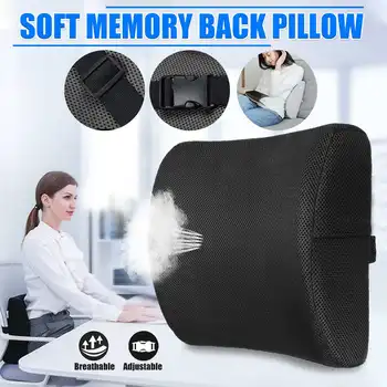 

6 Color Soft Memory Foam Car Seat Winter Pillows Lumbar Support Back Massager Waist Cushion For Chairs Home Office Relieve Pain