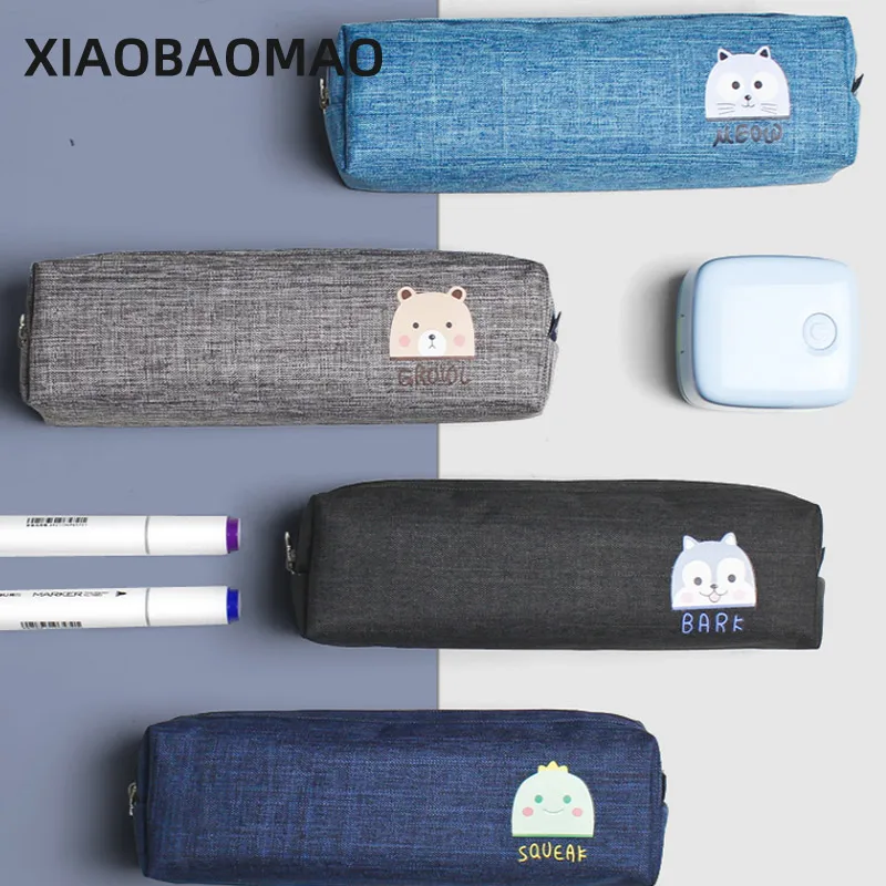 

Чехол из ткани Оксфорд на молнии для девочек, милый чехол для ручек и карандашей, чехол для канцелярских принадлежностей, подарок для детей, офисные и школьные принадлежности