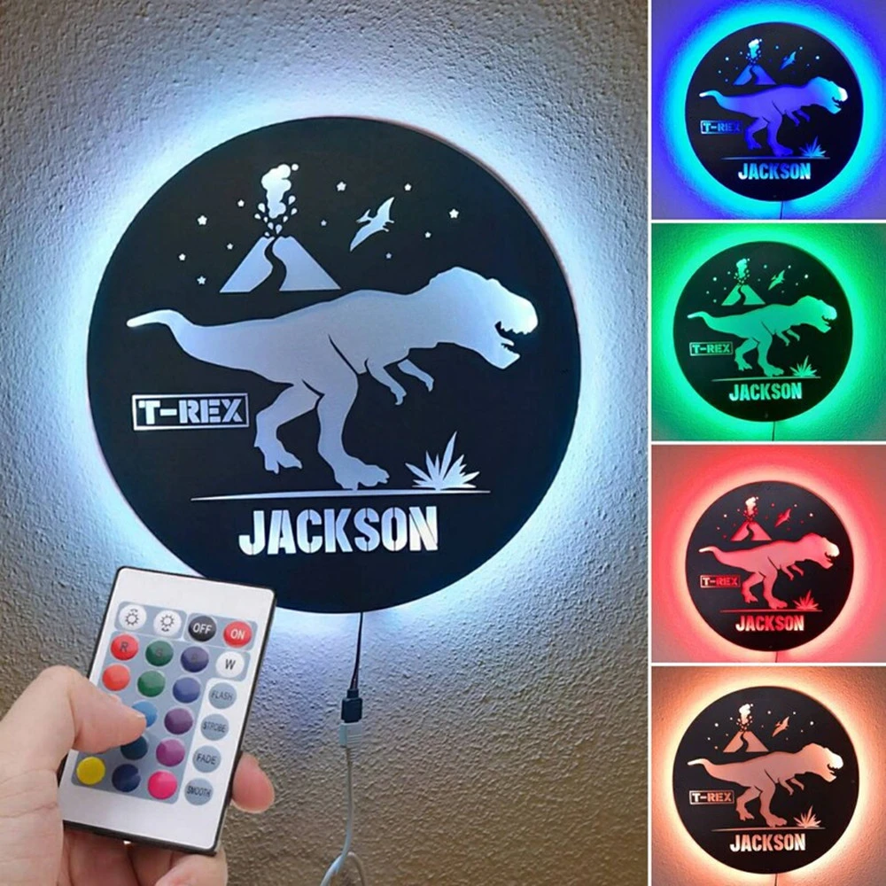 Personalized dinosaur led light Clearance