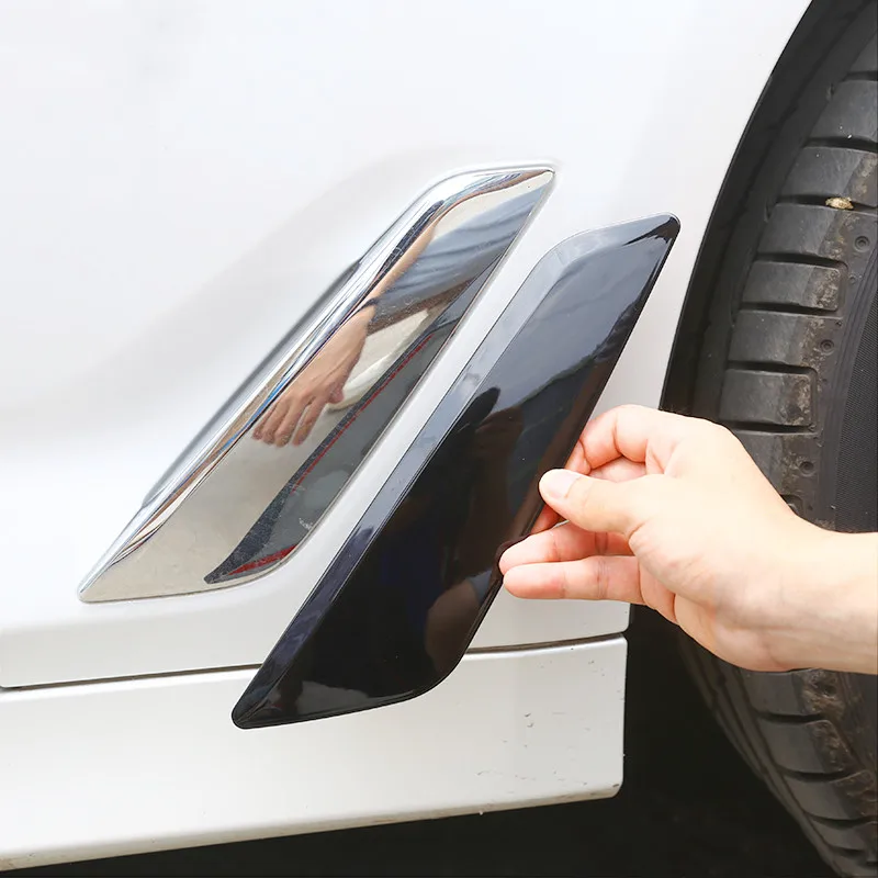 Carbon Fiber Color Car Side Air Vent Cover Trim Fender Sticker Strips