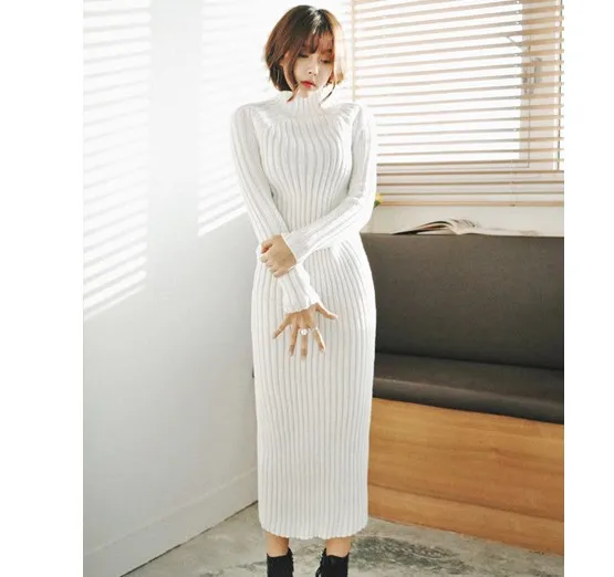 Women Winter Sweater Knitted Dresses 
