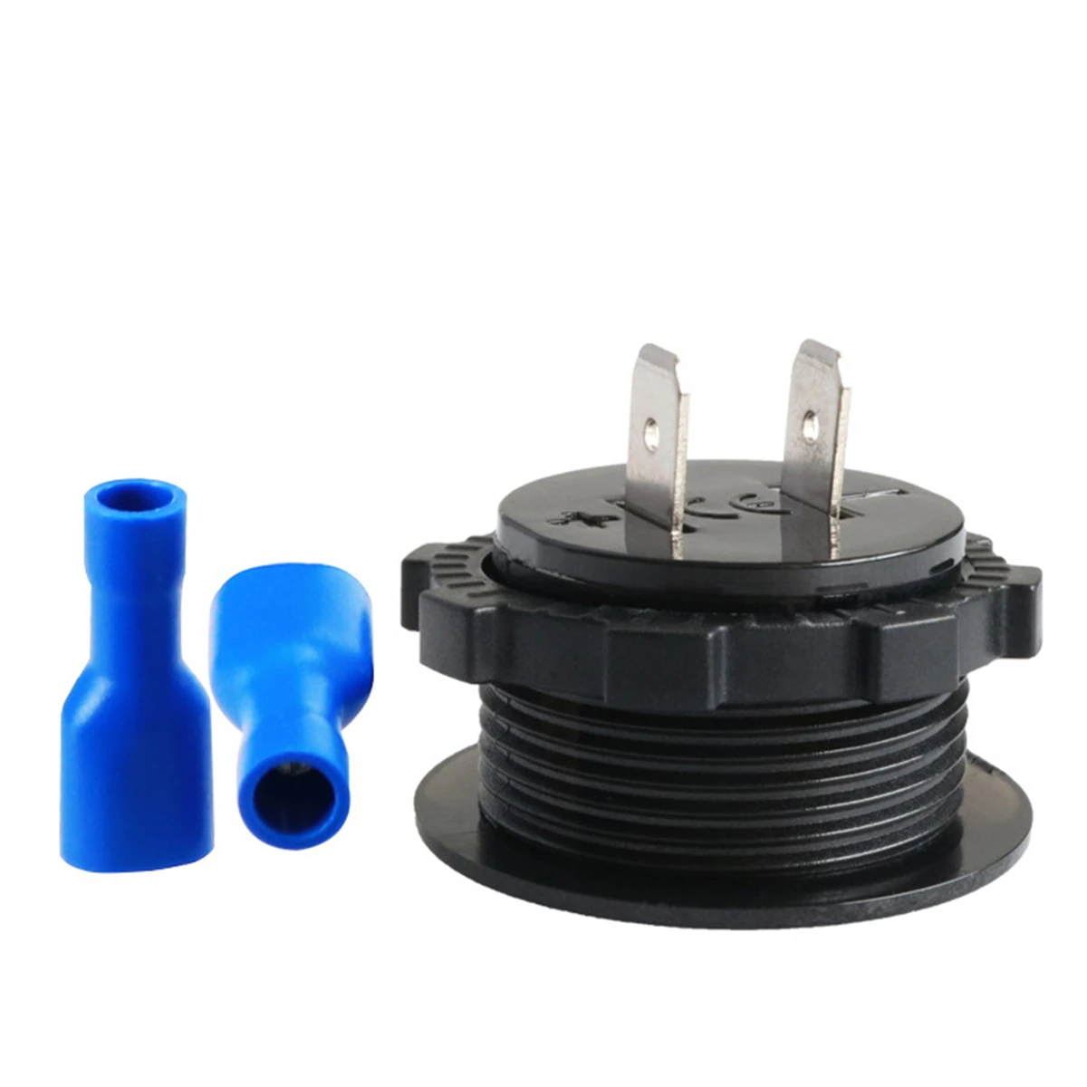 Digital Voltmeter 12-24V Car Round Temperature Voltmeter Auto Voltage Test Display Digital Measurement for Car Motorcycle Boat Yacht Voltmeter