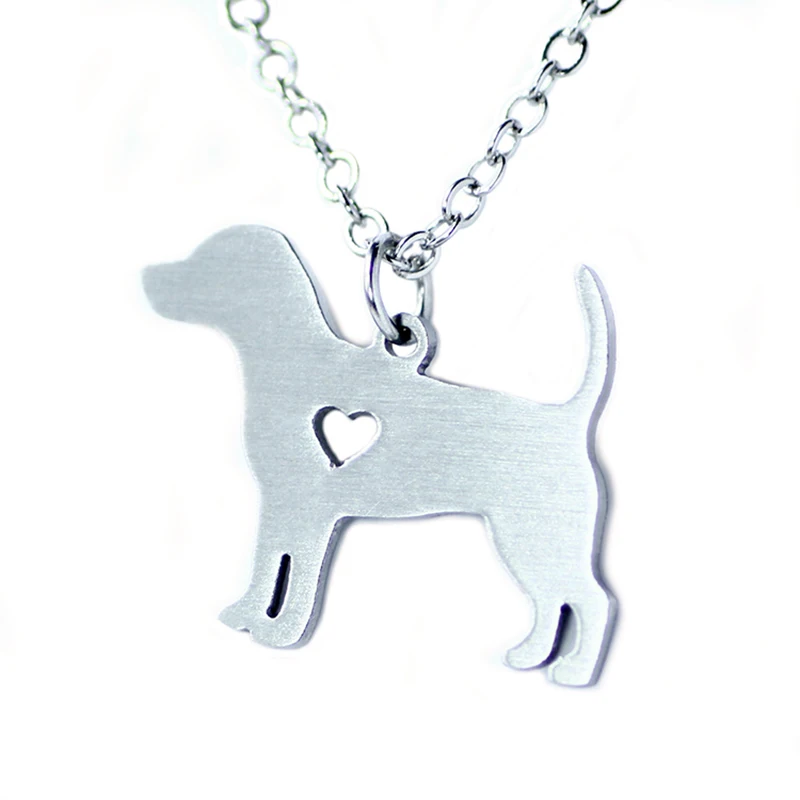 SUTEYI Simple Fashion Women Necklace Hip Hop Pet Beagle Dog Pendant Necklaces Stainless Steel Animal Jewelry | Украшения и