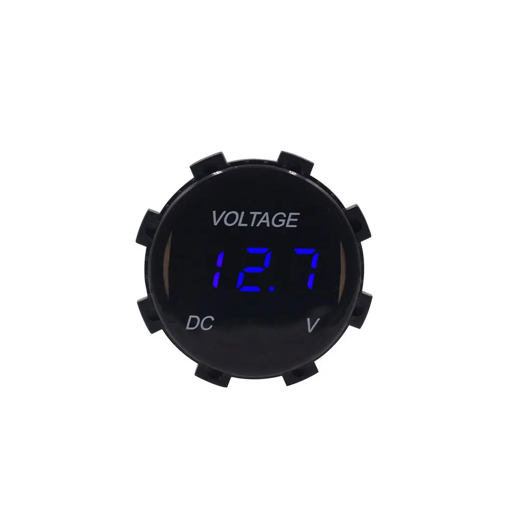 Car Digital Display Modified Voltmeter Motorcycle Waterproof Led Lens Instrument | Автомобили и мотоциклы