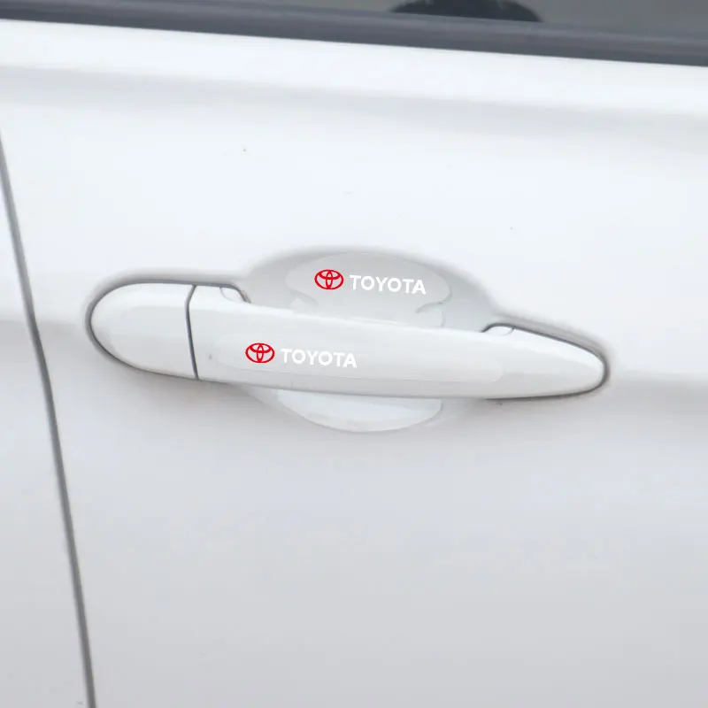 8Pcs Car Door Handle Anti Scratches Transparent Protection Stickers For Toyota Corolla Yaris Rav4 Avensis Auris Camry 86 Prius | Автомобили