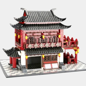 

1643pcs 6312 World Architecture Chinese Style Model China Ancient Hotel Building Bricks Educational Toys for Children Gift