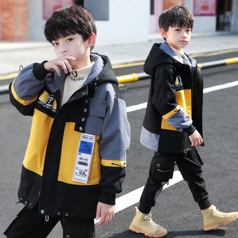 

Kids Boys Jacket Autumn Winter Jacket For Boys Children Jacket Kids Hooded Warm Outerwear Coat For Boy Clothes 5 6 8 9 11 13Year
