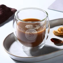 Новая двухслойная чашка 400 мл большая прозрачная Высокая боросиликатная термостойкая кофейная стеклянная чашка кружка для напитков с двойными стенками Стеклянная чайная чашка