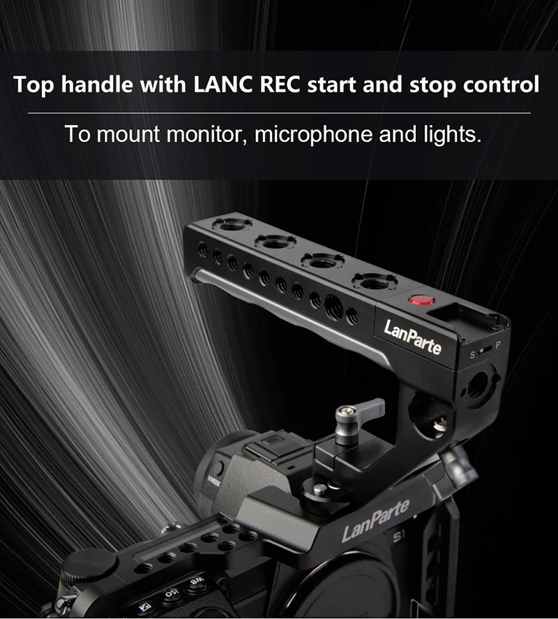 Lanparte Топ Ручка REC управление с Nato Rail замок для SONY A6300 A7 мульти LANC Panasonic S1 GH5
