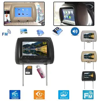 

Universal 7 inch Car Headrest MP4 Monitor / Multi media Player / Seat back MP4 / USB SD MP3 MP5 FM Built-in Speakers