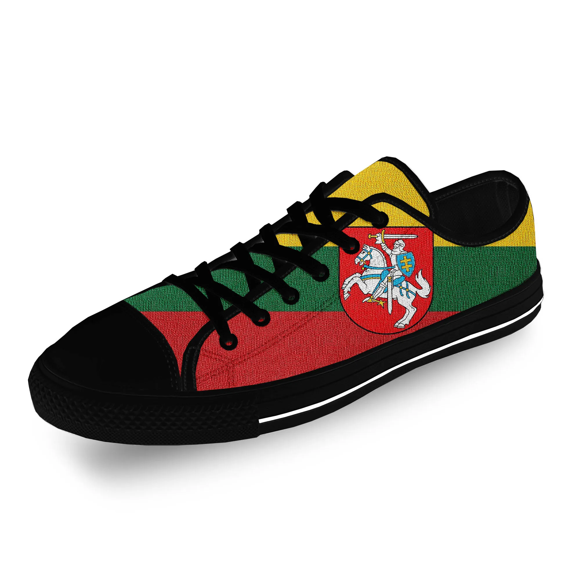 

Lithuania Flag Lithuanian Patriotic Casual Cloth Fashion 3D Print Low Top Canvas Shoes Men Women Lightweight Breathable Sneakers