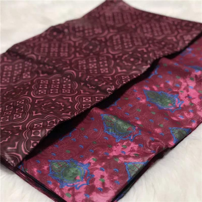 5+ 5 ярдов/партия фуксия Базен рисовая парча ткань Дамаск Shadda Guinea парча кружевной материал Brode ткань для женщин Rode ABS30