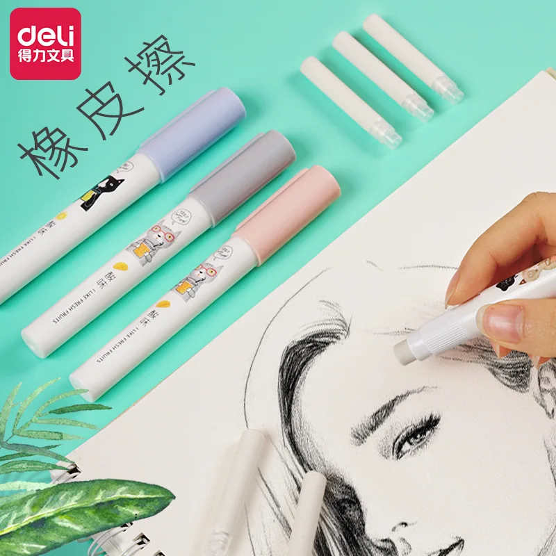 

Deli 71078 Rotating Rubber Eraser Young STUDENT'S Polished Clean Pen Creative Cartoon Cute like Sassafras