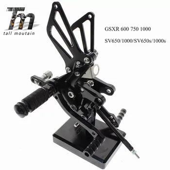 

CNC Motorcycle Foot Pegs Rest Rearset Rear Set Footrest For Suzuki GSXR 600 750 1000 K1-K5 SV 650 SV650S SV1000/S 1998-2014