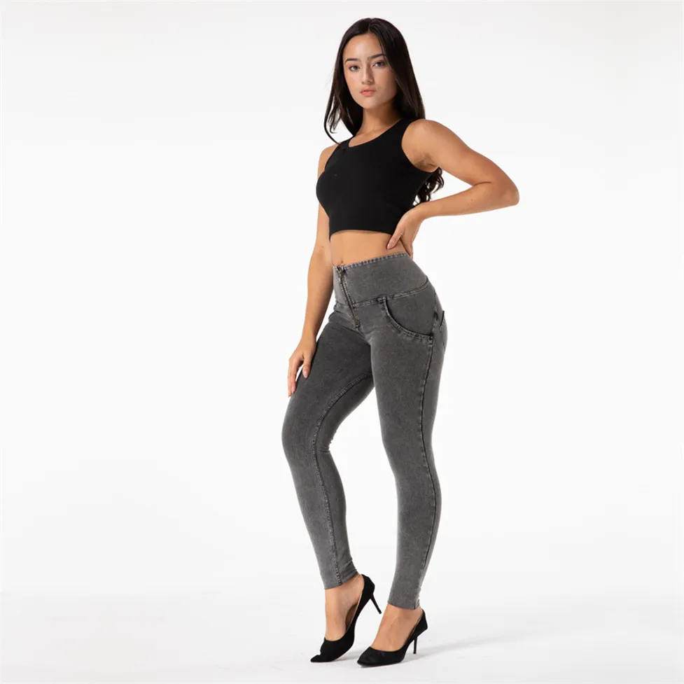 Shascullfites Jeans Grey High Waist Jeans Zipper Fly Jeggings Push Up  Fashion Clothing For Women|Jeans| - AliExpress
