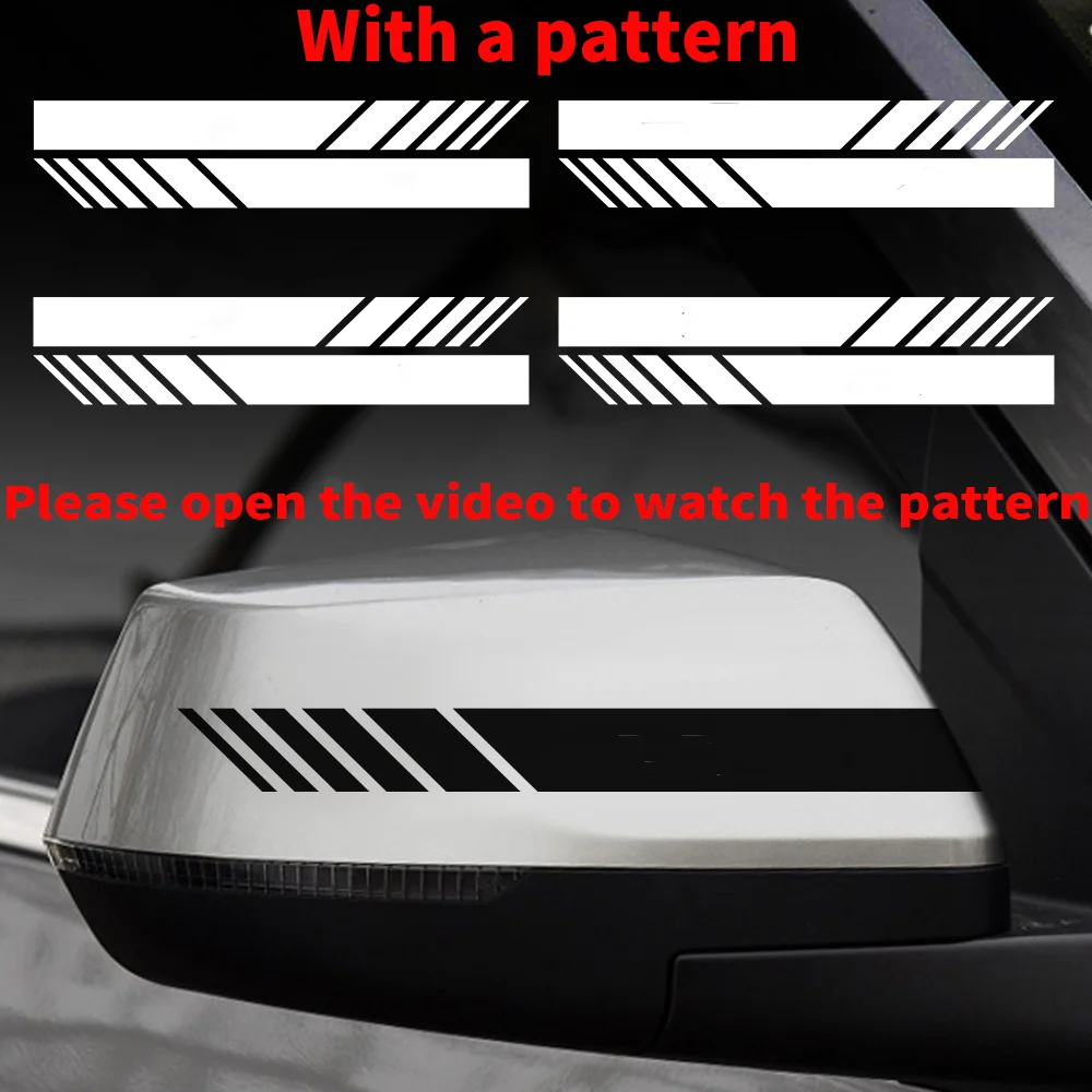 2PCS Car Rearviewr View Side Stripes Vinyl Stickers For Honda CR-V CIVIC Accord 7 Jazz Mugen INSPIRE Fit Pilot VTEC DOHC Modulo |