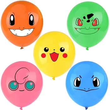 

5pcs 12inch Pokemon Pikachu Balloons Cartoon Theme Party Decoration Balloons Baby Children Birthday Party Pocket Anime Balloons