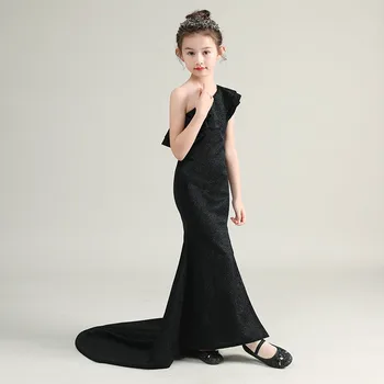 

2019 New Kid Girl Fancy Lace Wedding Flower Princess Party Dress Children Girls Elegant Birthday Pageant Formal Party Dress L25