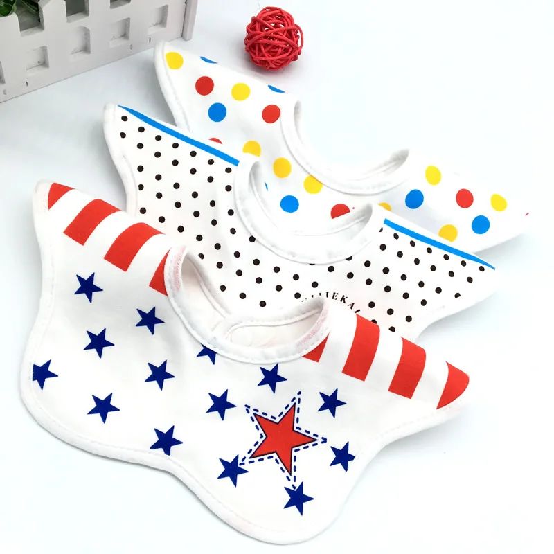 

Baby Bib Snap Saliva Pocket Baby Newborn Cotton Waterproof Bibs Spring and Summer Things For Kids
