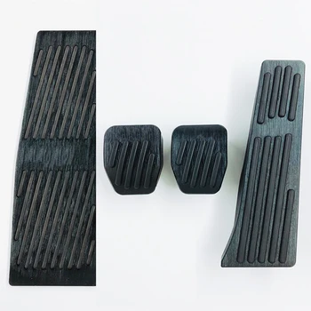 

New Arrival For BMW 5 Series E60 E61 2001-2010 Car Brake Accelerator Fuel Car Pedal Pads Mat Cover Black Silver Aluminum Alloy