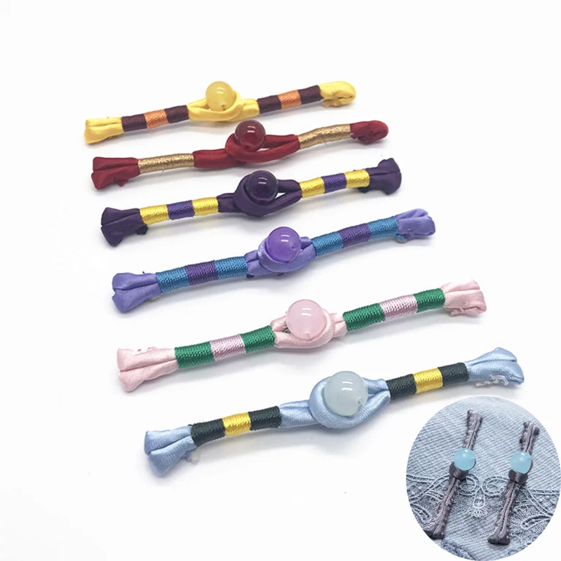 Meetee 10pcs 9.5cm Pearl Cloth Chinese Knot Buttons Retro Cheongsam Tang Suit Chinese Frog Buttons DIY Sewing Material CN071