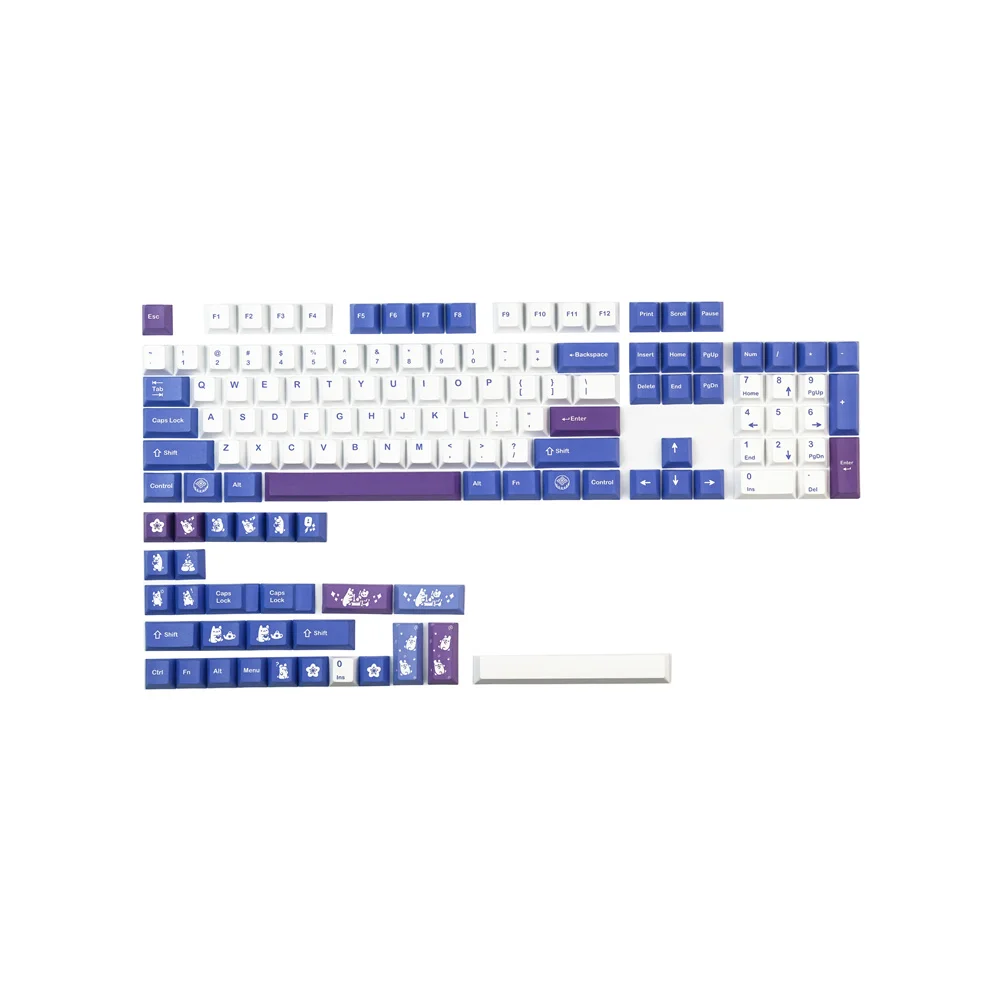 

GMK Rabbit Keycap PBT 132 Keys Cherry Profile DYE Subbed English Full For Cross Cherry Kailh Gateron Switch Mechanical Keyboard