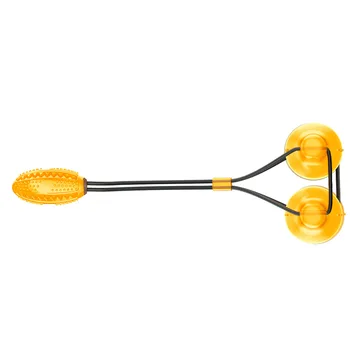 

Funny Oral Care Dog Chew Toy Teeth Cleaning Bite Resistant Entertainment Double Suction Cup Interactive TPR Pressure Release