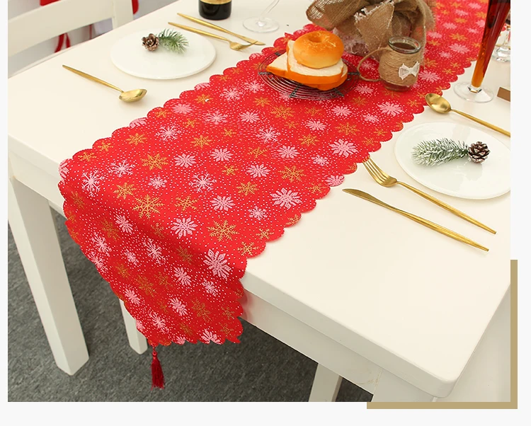 Украшения для новогоднего стола флаг Рождественский стол украшение скатерть, украшение для дома аксессуары