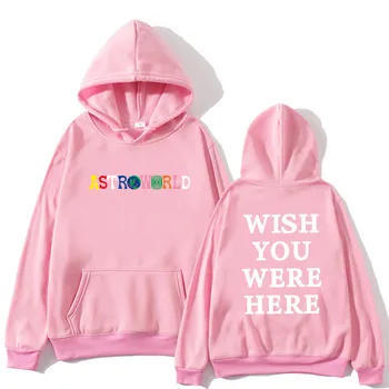 

TRAVIS SCOTT ASTROWORLD WISH YOU WERE HERE HoodiesFashion letter Print Hoodies streetwear Man woman Hip hop Pullover Sweatshirt