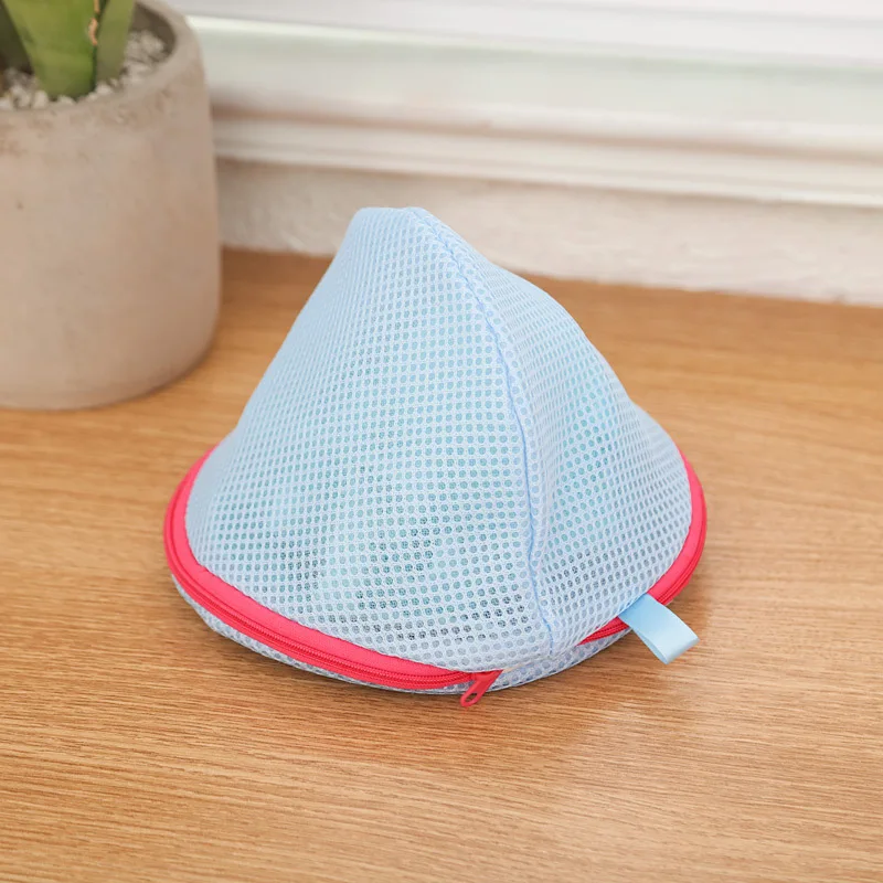 Blue triangular Sqinans молнии Путешествия мешок для грязного белья бюстгальтер мешок для стирки нижнее белье, стирка мыть мешок для стирки сумки для стиральных машин - Цвет: Blue triangular
