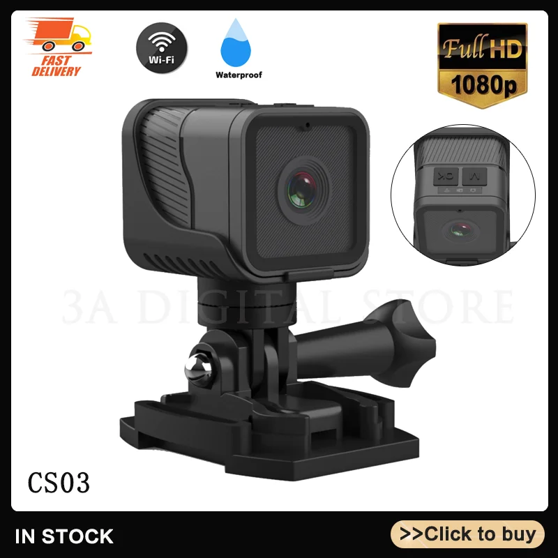 Экшн-камера CS03 Ultra HD 1080P WiFi водонепроницаемая | Электроника