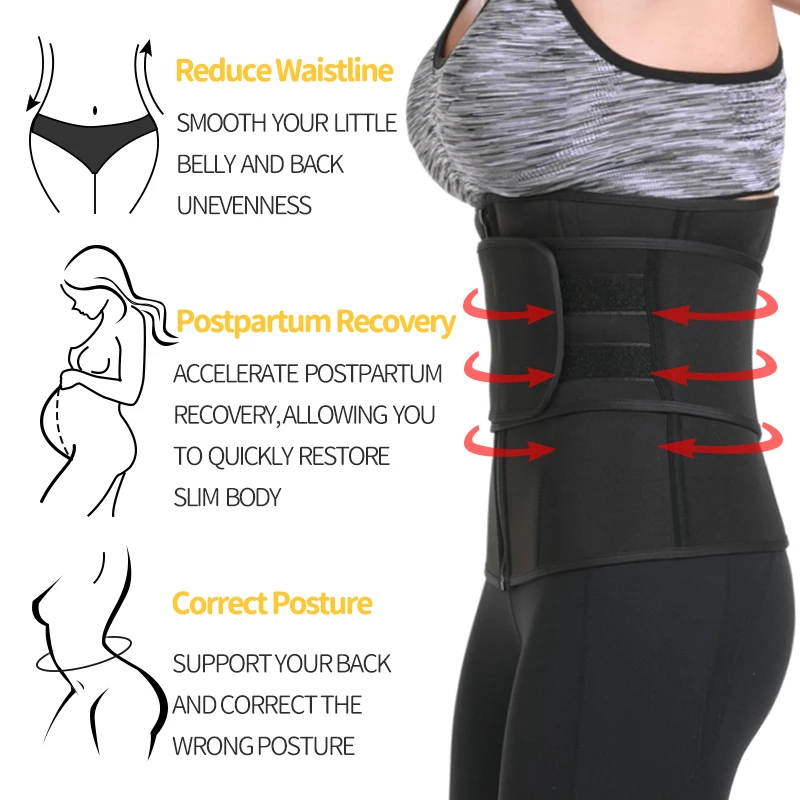 Waist Trainer Reducing Shapers Slimming Trimmer Belt Body Shaper Neoprene Tummy Shapewear 9 Steel Bones Woman Cincher Corset