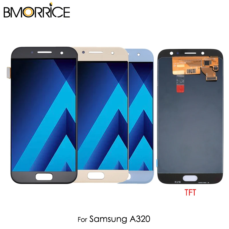

For Samsung Galaxy A3 2017 A320 A320F LCD Display Touch Screen Digitizer Assembly Replacement Ajustable Brightness