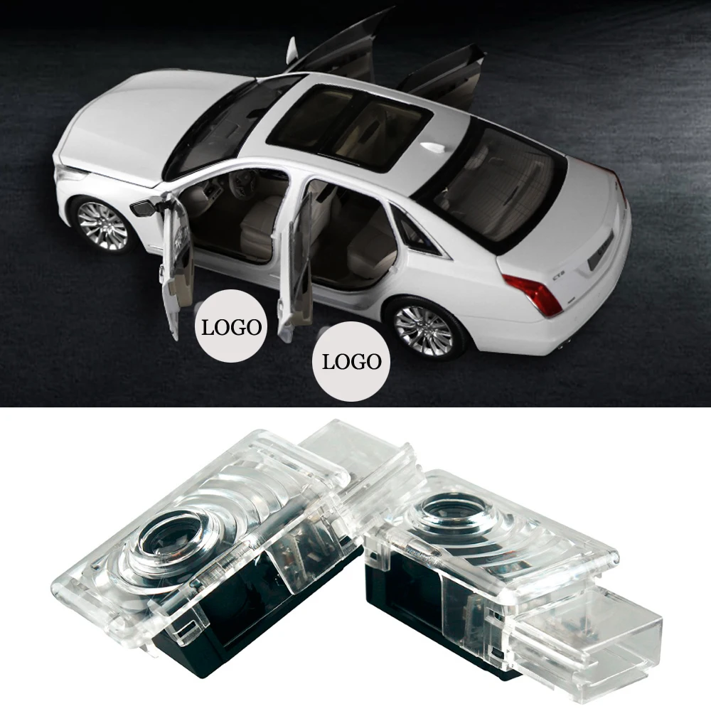 

2pcs Light for Car Atmosphere Lamp Welcome Light for Cadillac ATS XTS XT5 SRX CT6 Interior Car Door Courtesy Light Projector