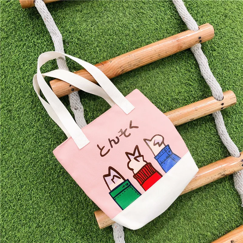 

INS Japanese-style Hipster Cute CAT'S Paw Soft Girl Canvas Bag South Korea Harajuku Students GIRL'S Heart Crossbody Bag