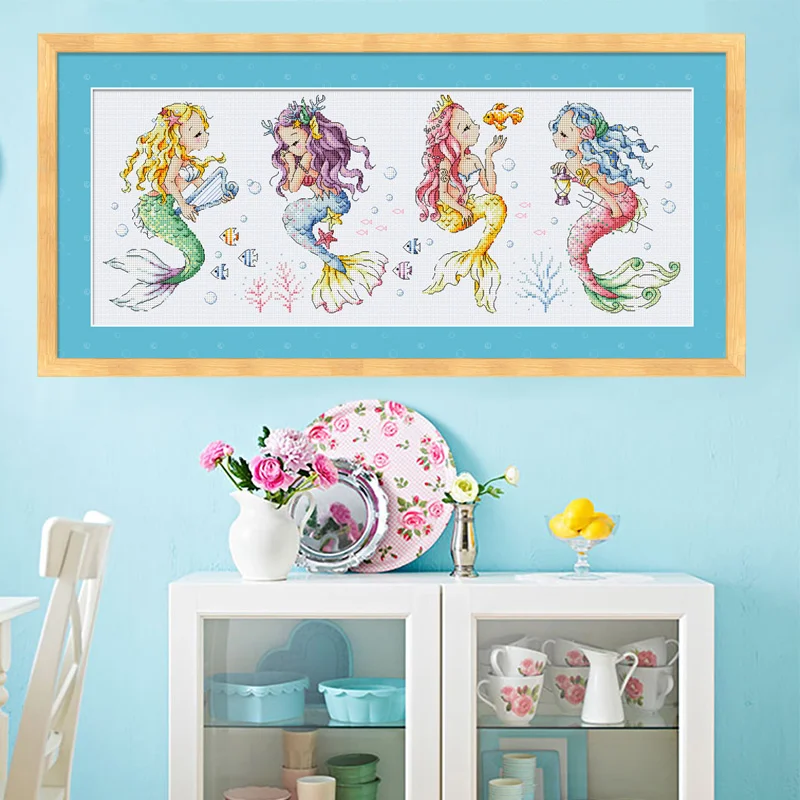 G107 stich kits de ponto cruz pacotes de artesanato algodão tecido floss contados novos projetos