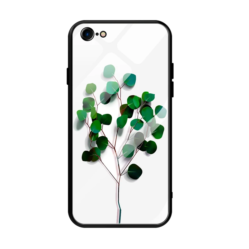 5 Чехол для телефона из закаленного стекла для iPhone XS Max, чехол для iPhone XR, XS X 7, 8, 6 S, 6 S, 7 Plus, Модный чехол с цветочным узором и узором в виде сердца - Цвет: 5