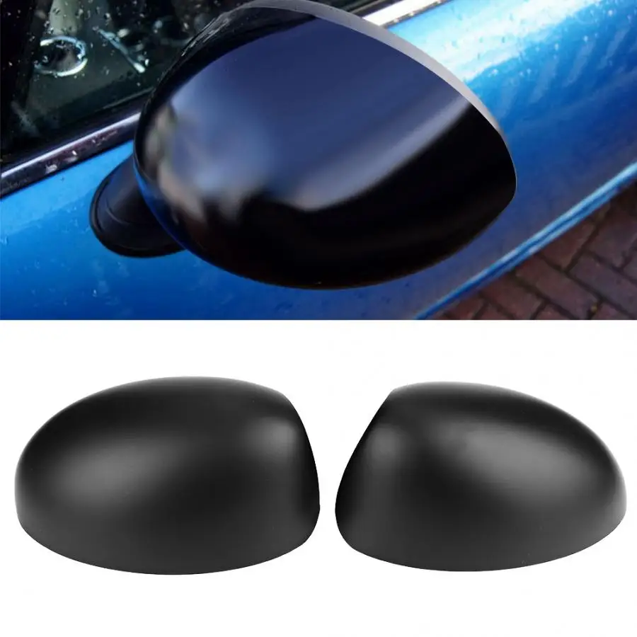 

One Pair Car Rearview Mirror Cap Cover Fit for Mini Cooper R52 R50 R53 489120050 (Black) Auto Mirror Accessories