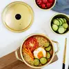 Korean Ramen Noodle Pot Aluminum Stockpot Soup Pot Small Hot Pot W Lid Fast Heating Noodle Cooking Pan Kitchen Cookware 2