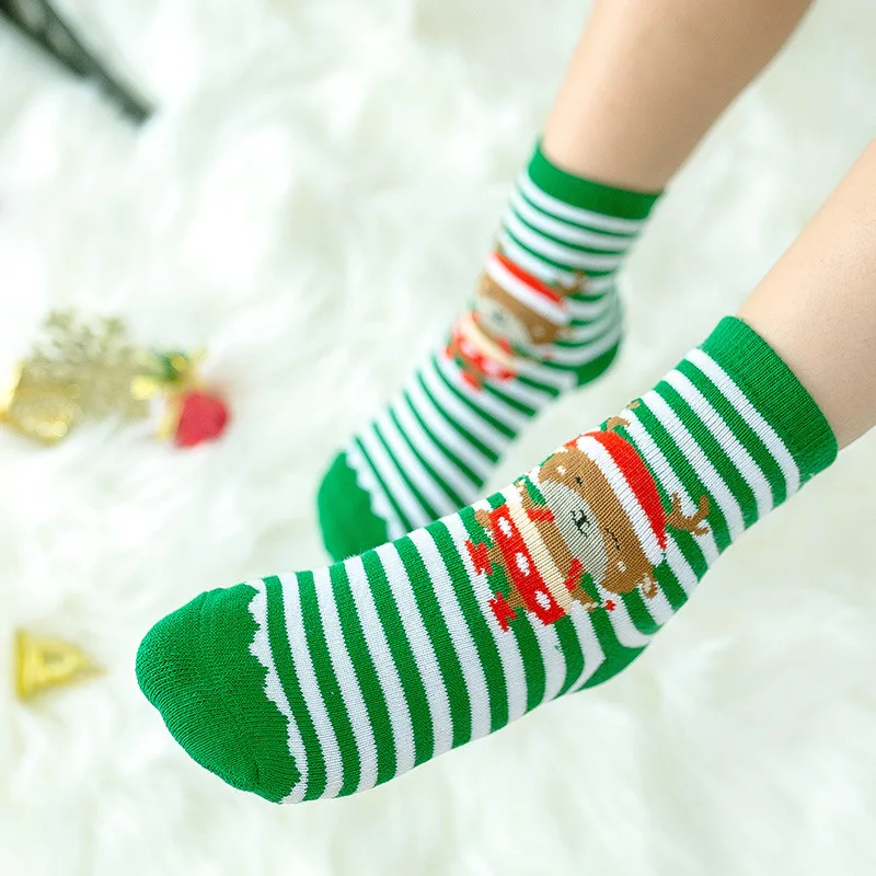 Рождественские носки для детей; сезон осень-зима; новые удобные милые хлопковые носки для девочек; рождественские носки без пятки для маленьких мальчиков и девочек; сезон зима