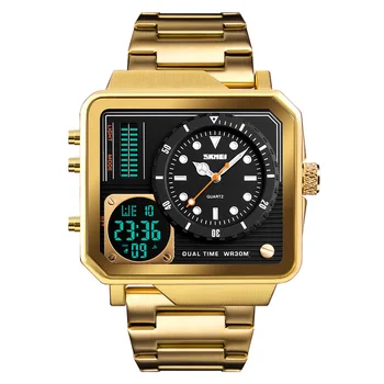 

Luxury Stainless Steel Strap Watches Mens Sports Business Digital Quartz Watch Waterproof Casual Clock Multifunction Smart Watch