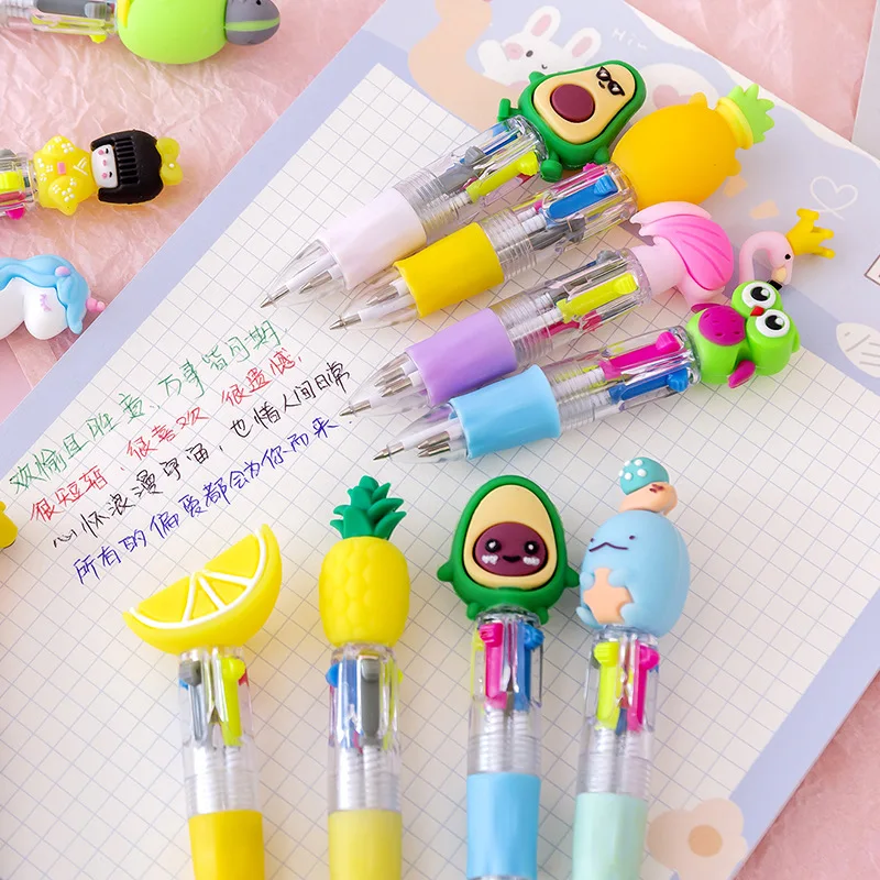 20Pcs/Lot Cute Cartoon 4 Color Mini Ballpoint Pen Kawaii