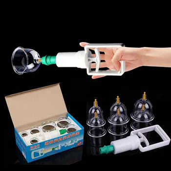 

6/12 PC Vacuum Cupping Set Chinese Medical Cupping Cups Cans Suction Cup Therapy Back Body Detox Massage Anti Cellulite Massager