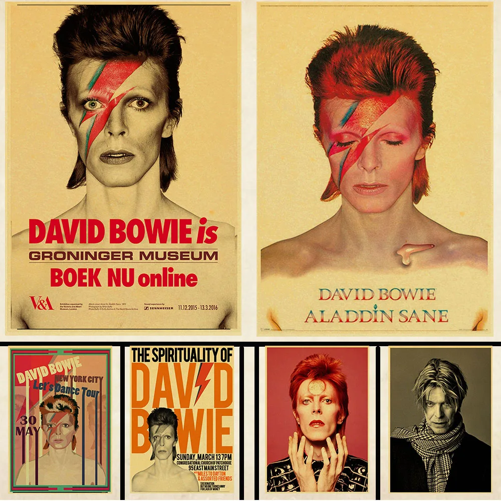 Rock Singer David Bowie Poster clear Print Painting Picture Wall Art Bedroom Home Decor Modern