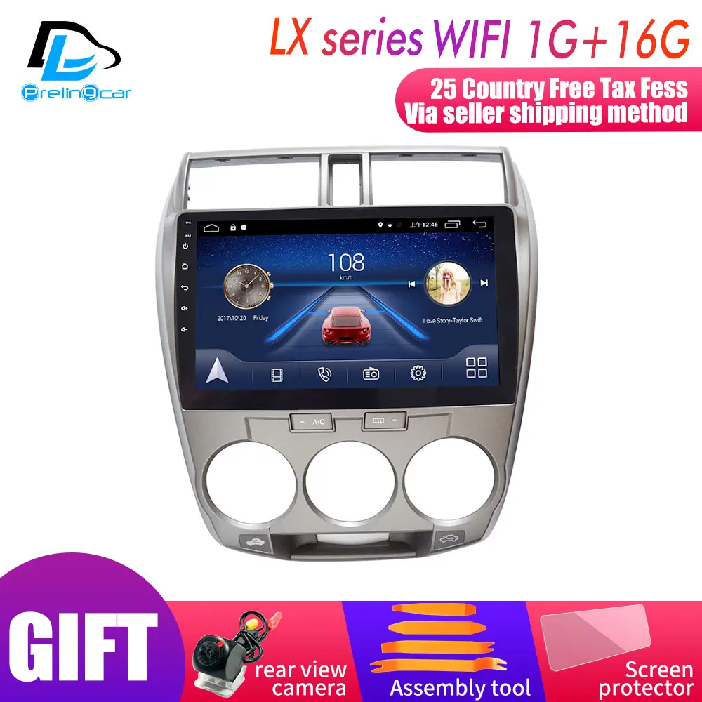 LX player 1G16G 4G Lte Android 9,0 Автомобильный мультимедийный навигатор gps dvd-плеер для HONDA CITY 2008- лет ips экран Радио стерео - Цвет: LX player 1G16G