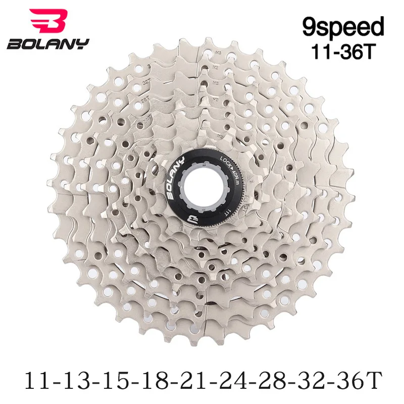 Bolany 9 скоростная кассета MTB 9V 11-42T 11-40T 11-36T 11-32T набор звездочек со встроенной трещоткой для горного велосипеда широкого соотношения Сверхлегкий велосипед маховик cog