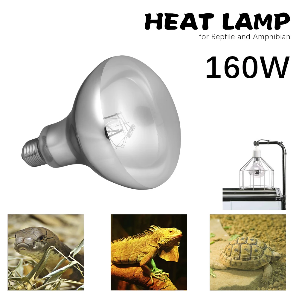 E27 Pet Heat Lamp for Reptiles and Amphibians Pet Lamp with Transparent