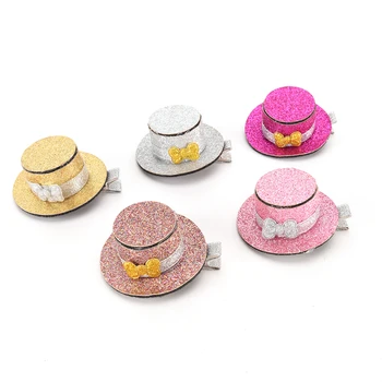 

Lovely Pet Dog Cat Puppy Hairpin Sequin Top Hat Hair Clip Grooming Accessories