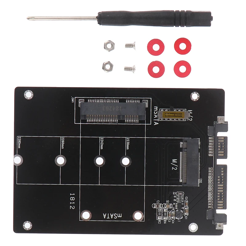 2 в 1 mSATA-SATA NGFF M.2 для SATA3 конвертерная плата адаптера SSD диск